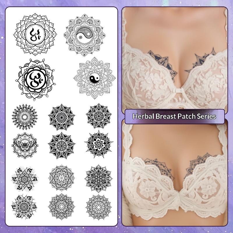 Nipple Cover Pasties - 2/3/6/8 листов временных татуировок на грудь