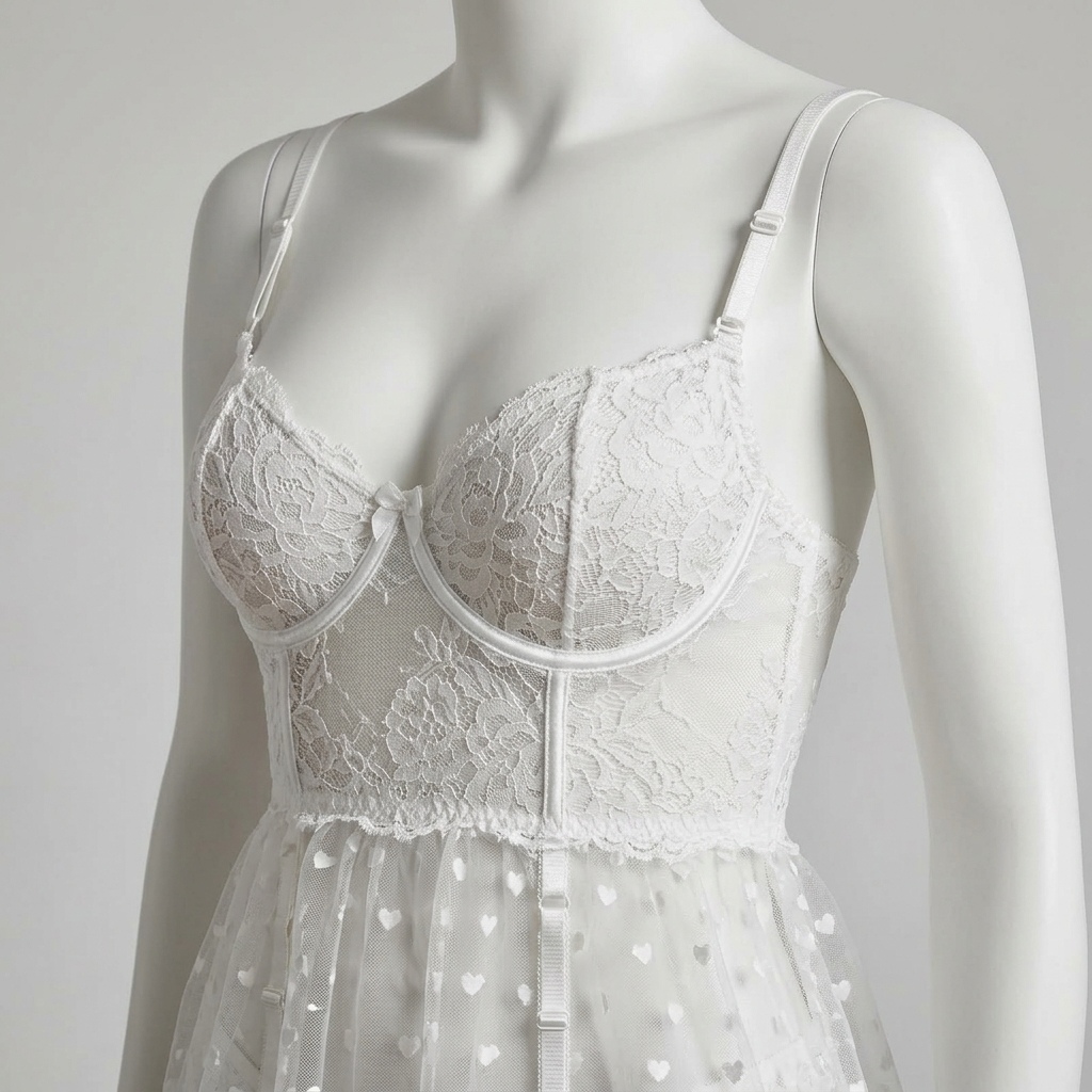 Женский белый кружевной компле – обзор и цена Babydoll Chemise Night