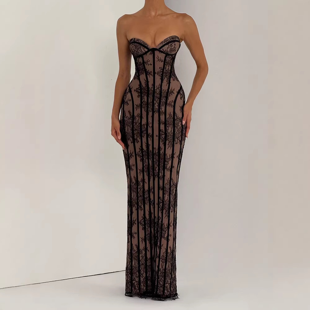 Платье макси без бретелек обле – обзор и цена Strapless Bra Backless
